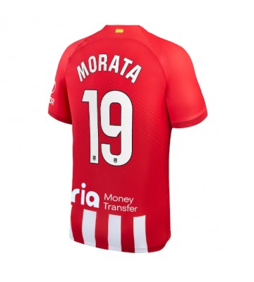 Atletico Madrid Alvaro Morata #19 Replica Home Stadium Shirt 2023-24 Short Sleeve